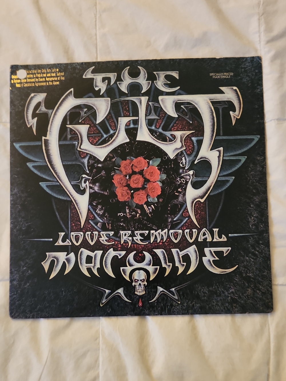 The Cult 'Love Removal Machine' 12" Single Vinyl Album Cover -